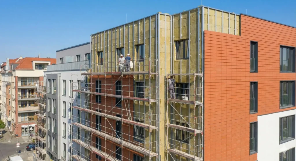 Θερμοπρόσοψη κτιρίων. Η θερμοπρόσοψη αποτελεί σήμερα την πιο αξιόπιστη και οικονομικά αποδοτική λύση για τη μόνωση εξωτερικών τοίχων.